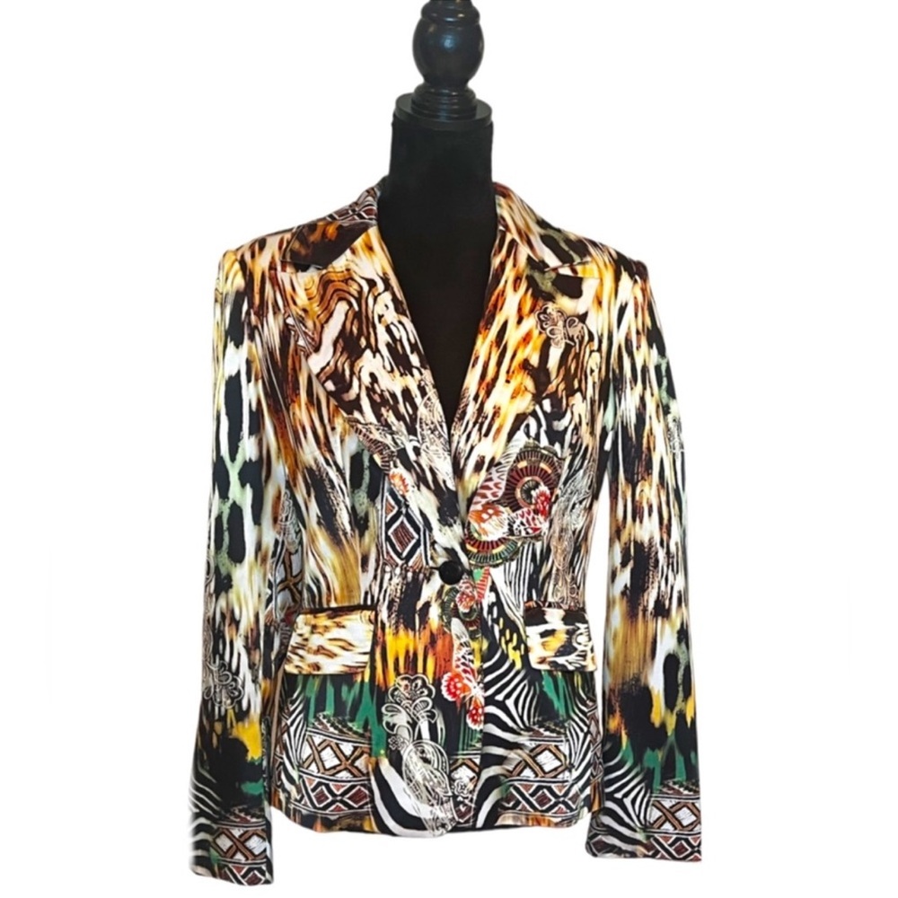 Multicolor Animal Print Women's Jacket by Metric new boutique item
